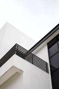 Modern residential building exterior showcasing clean architectural design.