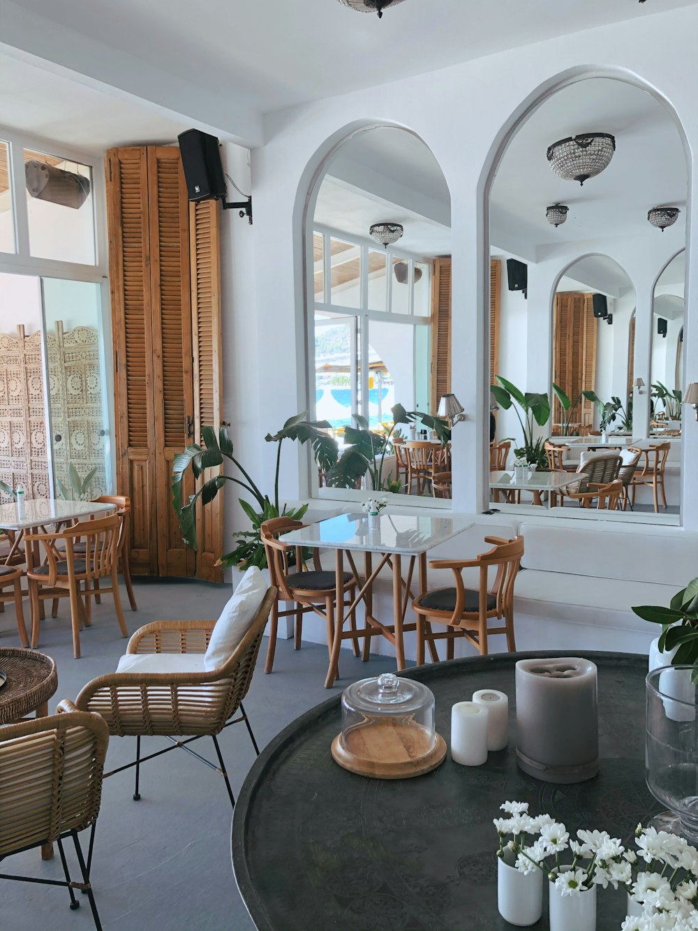 brown wooden table and chairs