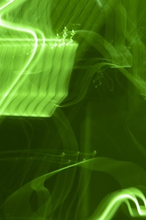 green light in dark room