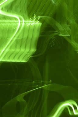 green light in dark room