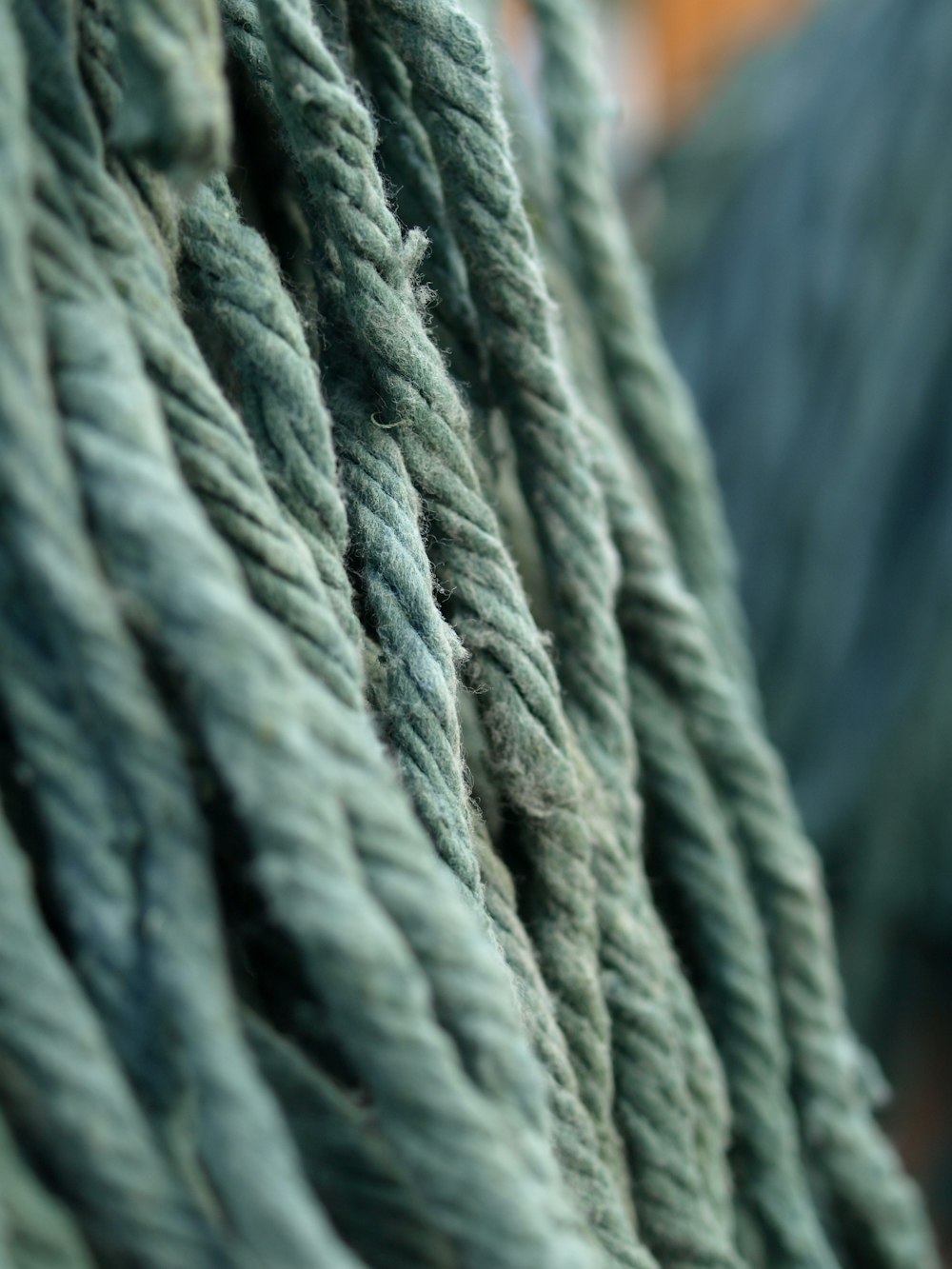 gray rope in close up photography