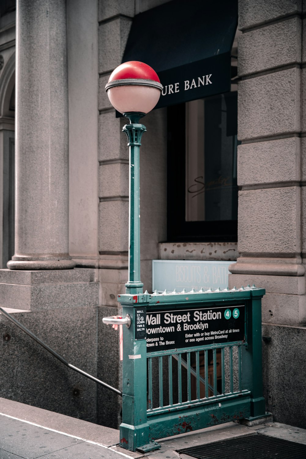 green and white street sign