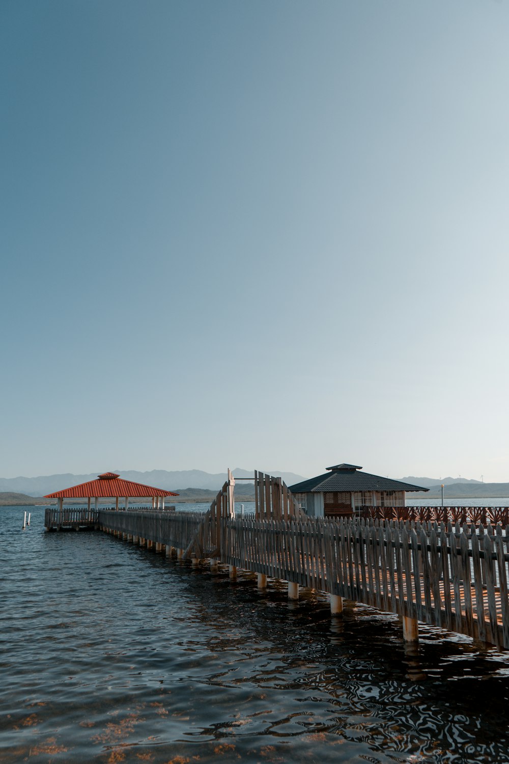 brown wooden dock on sea during daytime