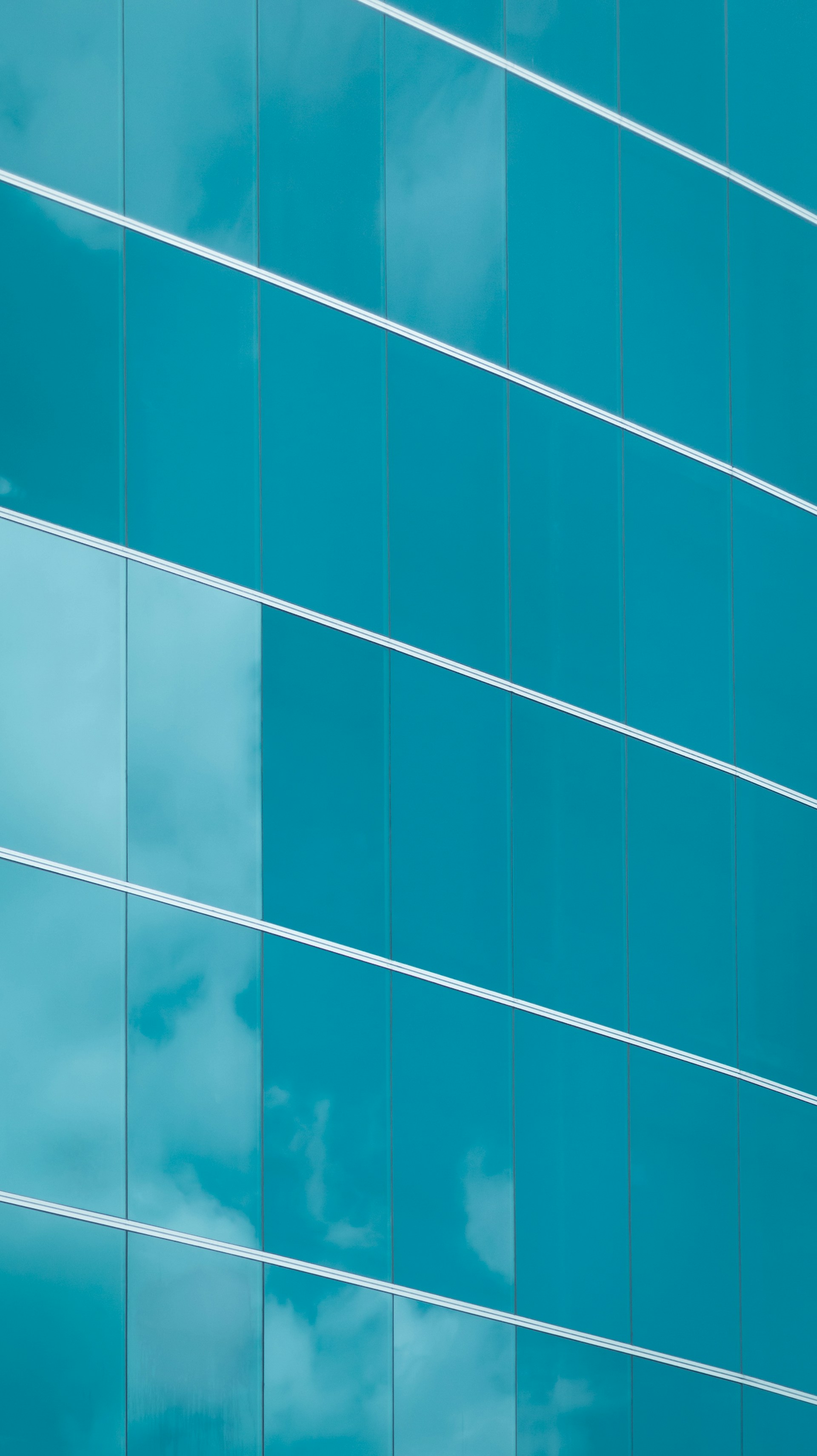 blue and white concrete building