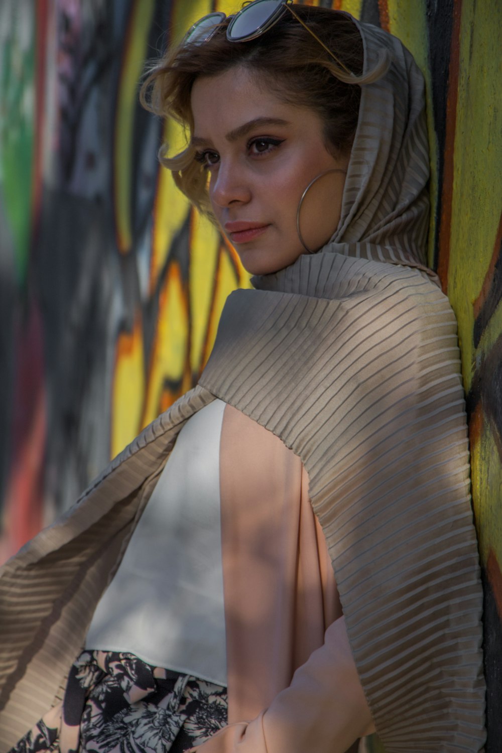 woman in white hijab and brown long sleeve dress