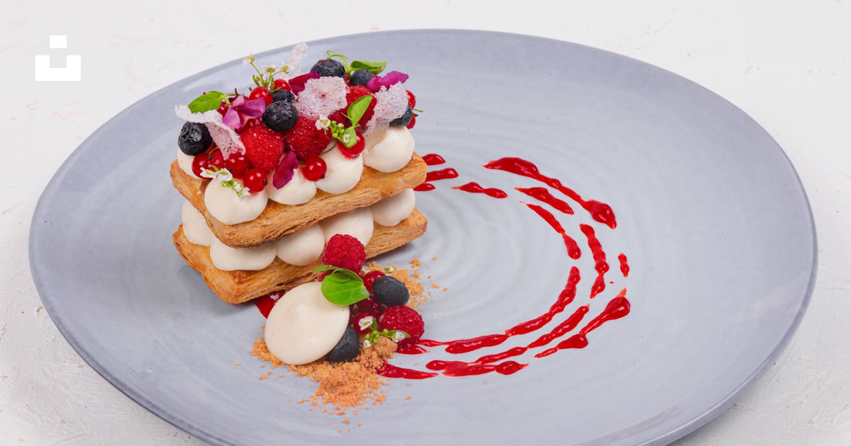 White and brown pastry on white ceramic plate photo – Free Food Image ...