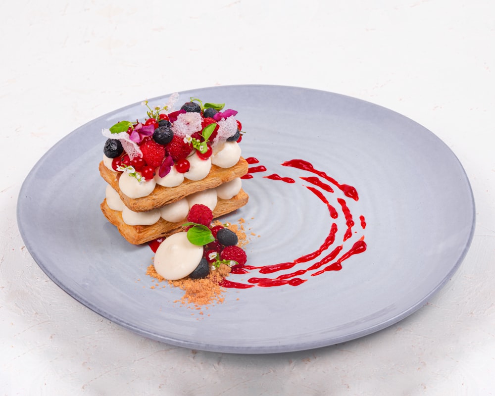 white and brown pastry on white ceramic plate