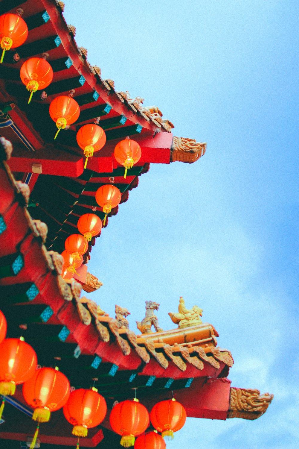 red and yellow chinese temple