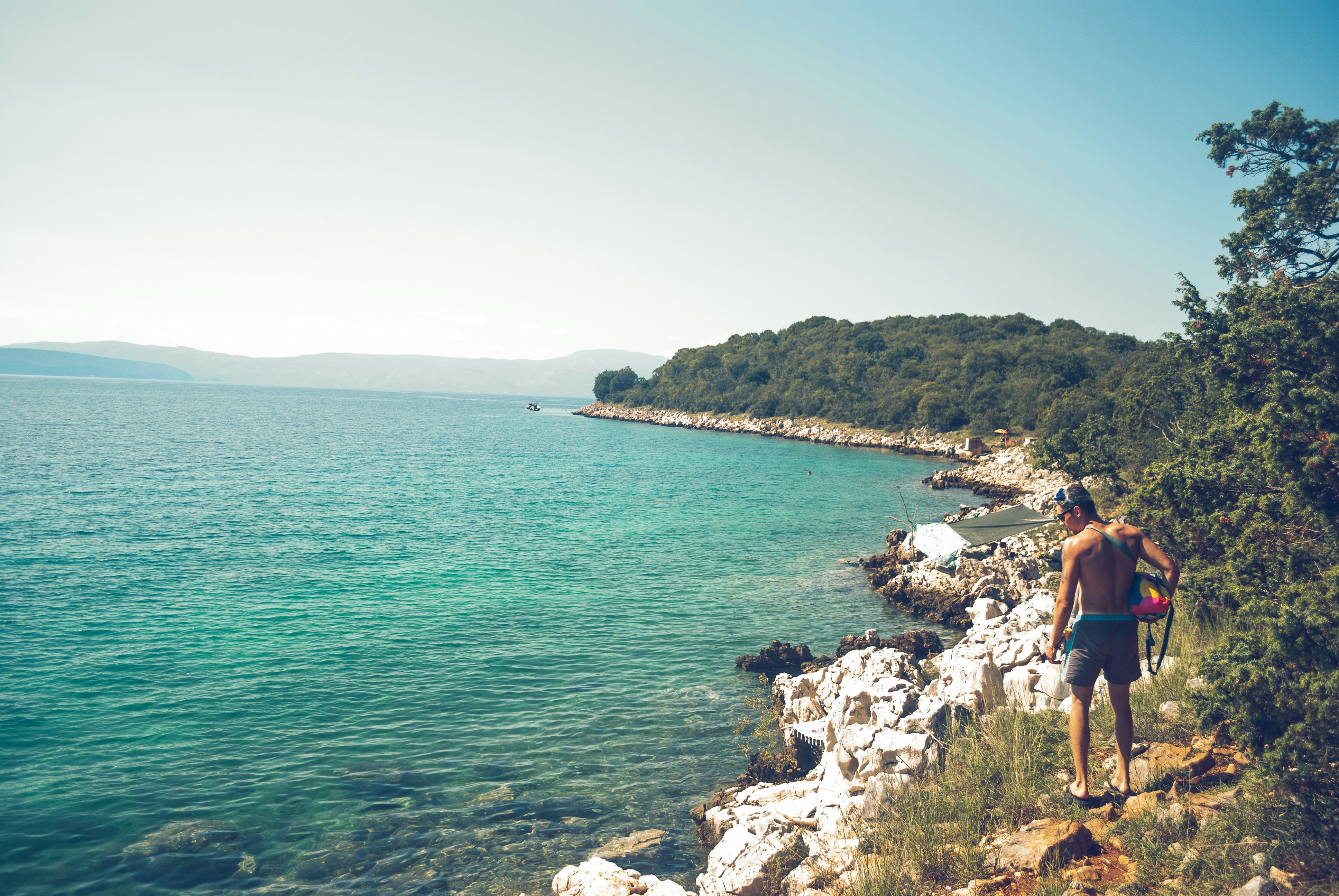 Krk, Croatia - Wandering around the nudist beach on Krk island.