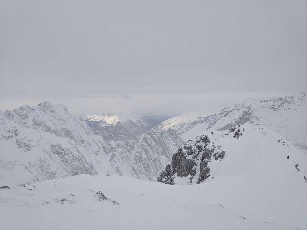 snow covered mountains during daytime