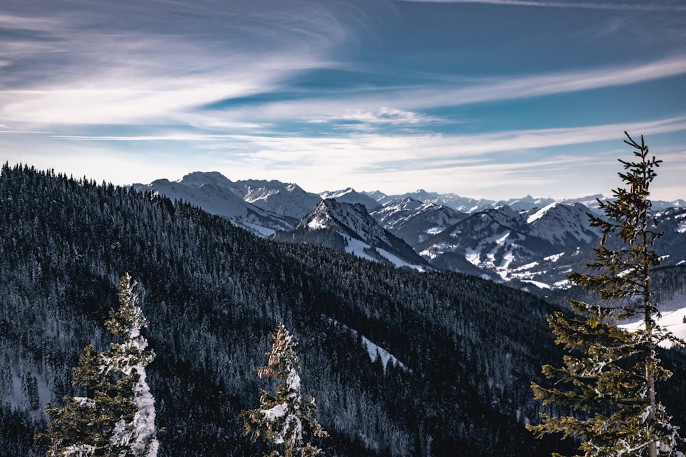 snow covered mountain under cloudy sky during daytime