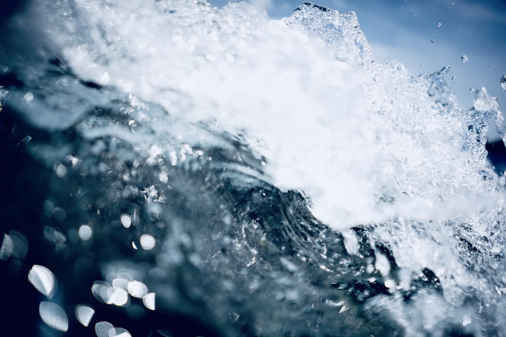 spruzzi d'acqua nella fotografia ravvicinata