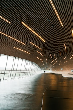people walking on a tunnel