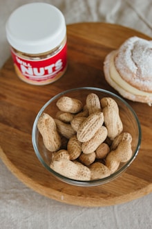 brown cookies on clear glass bowl