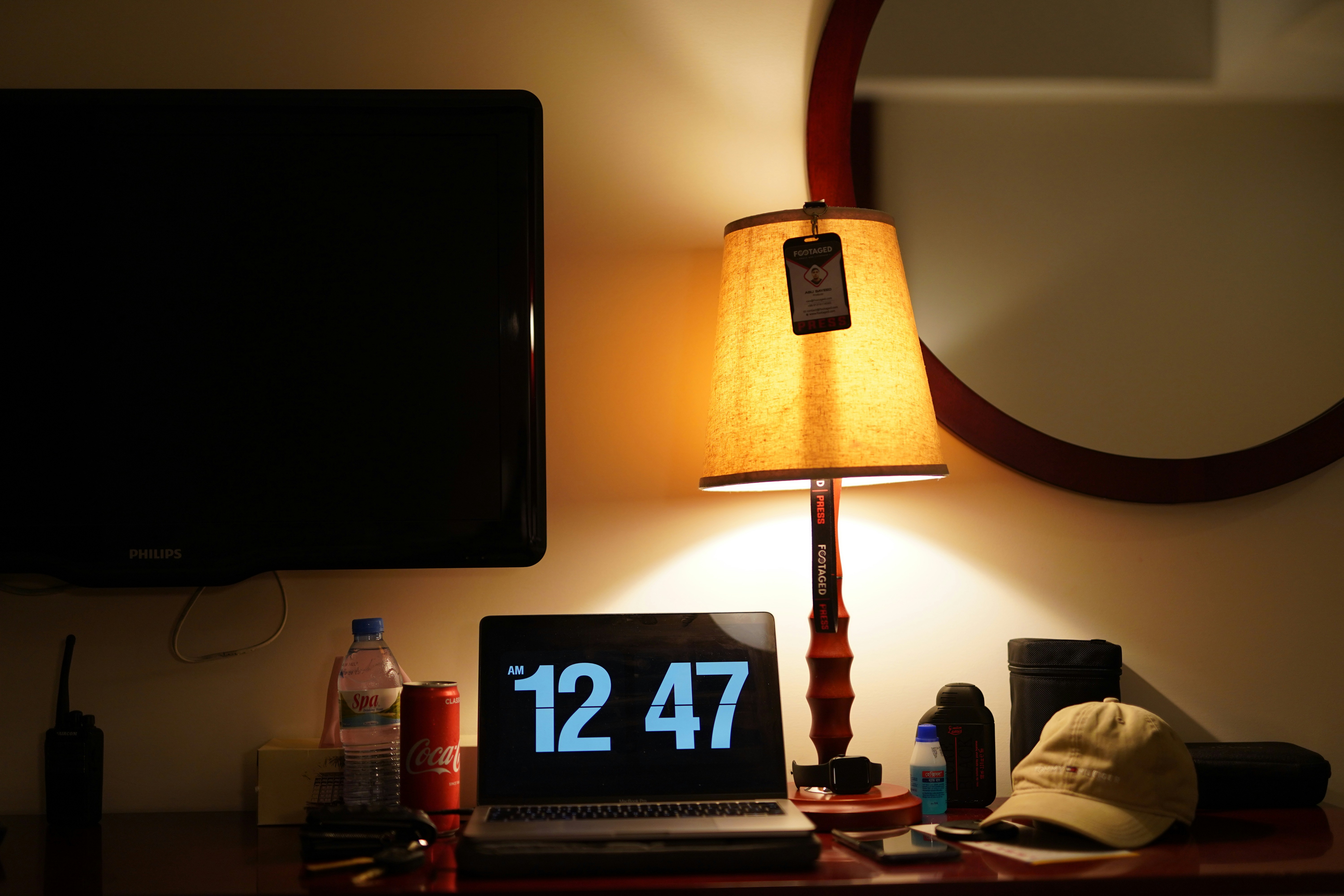 black digital clock at 12 00