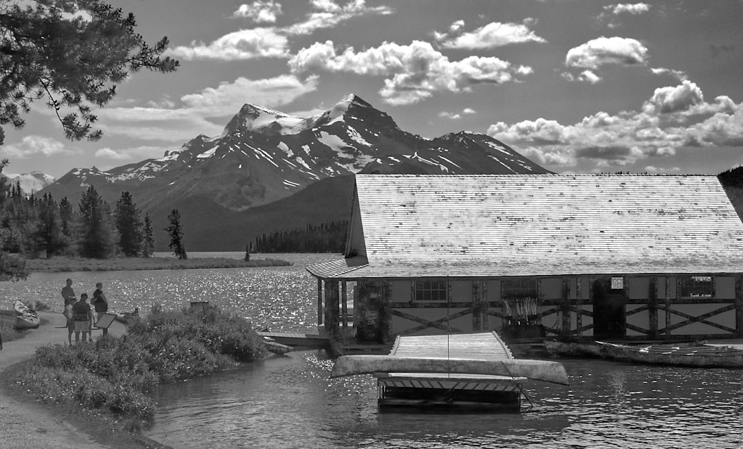 Waterway photo spot Maligne Lake Mount Edith Cavell