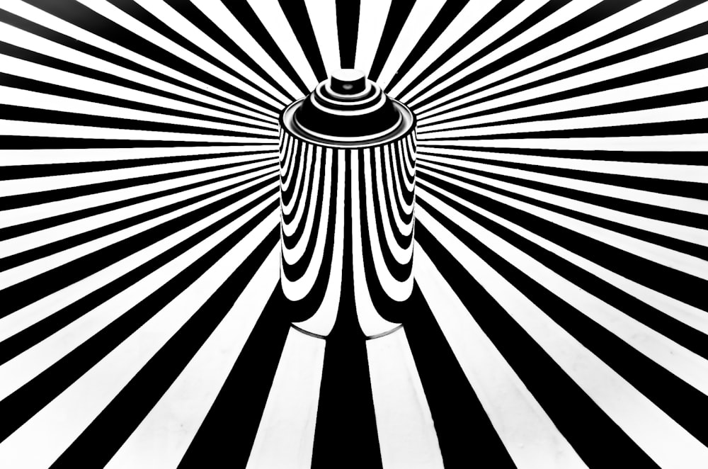 black and white striped illustration