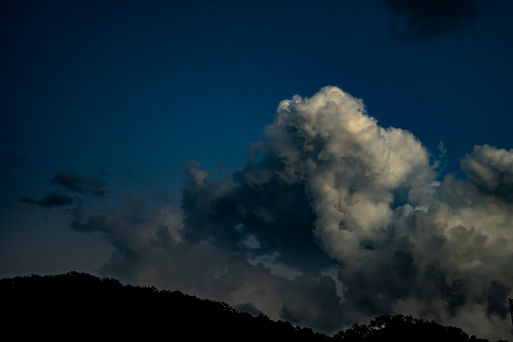 white clouds and blue sky