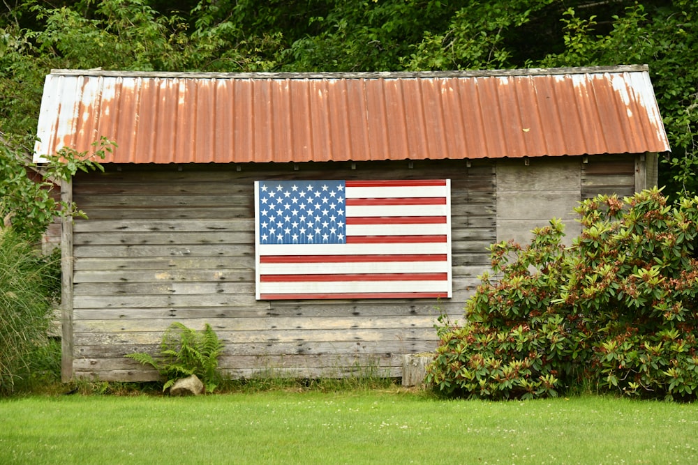 red and white wooden house