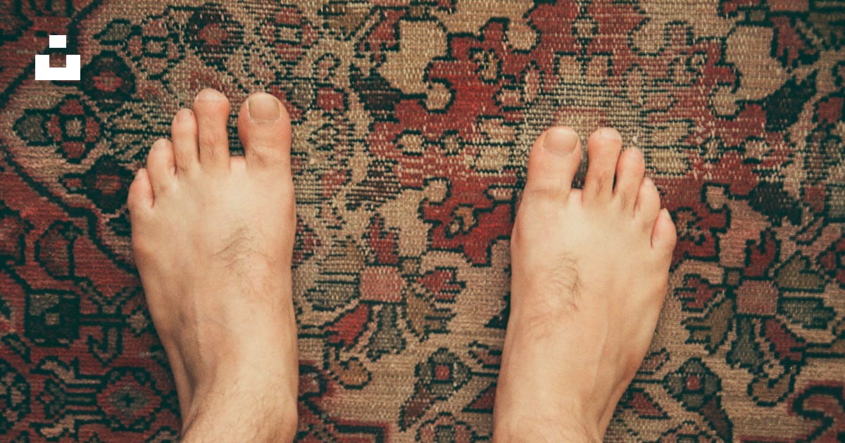 Persons feet on red and brown area rug photo – Free Analog Image on ...