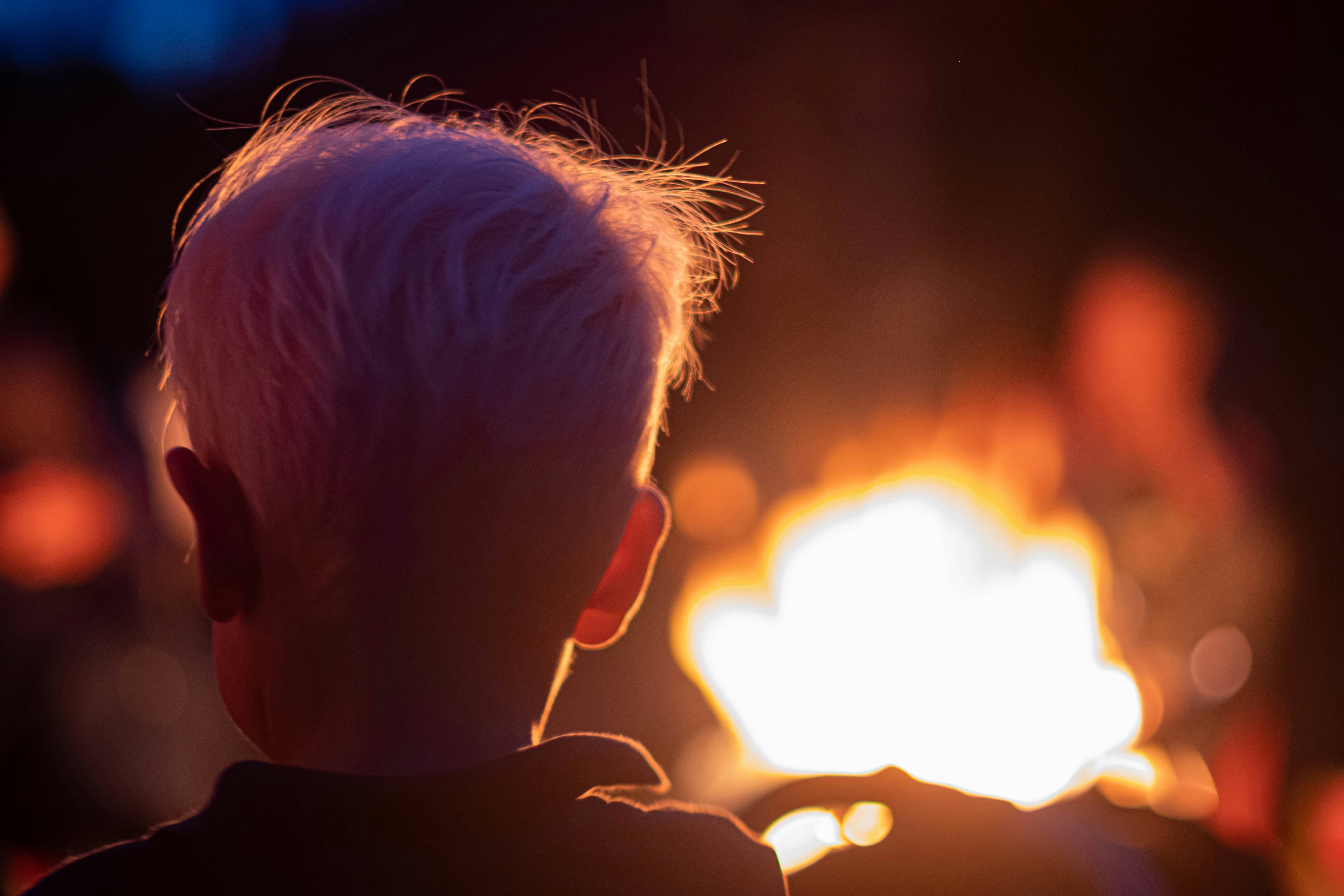 silhouette of man during sunset