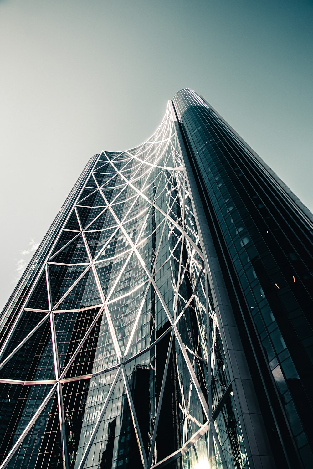 low angle photography of high rise building