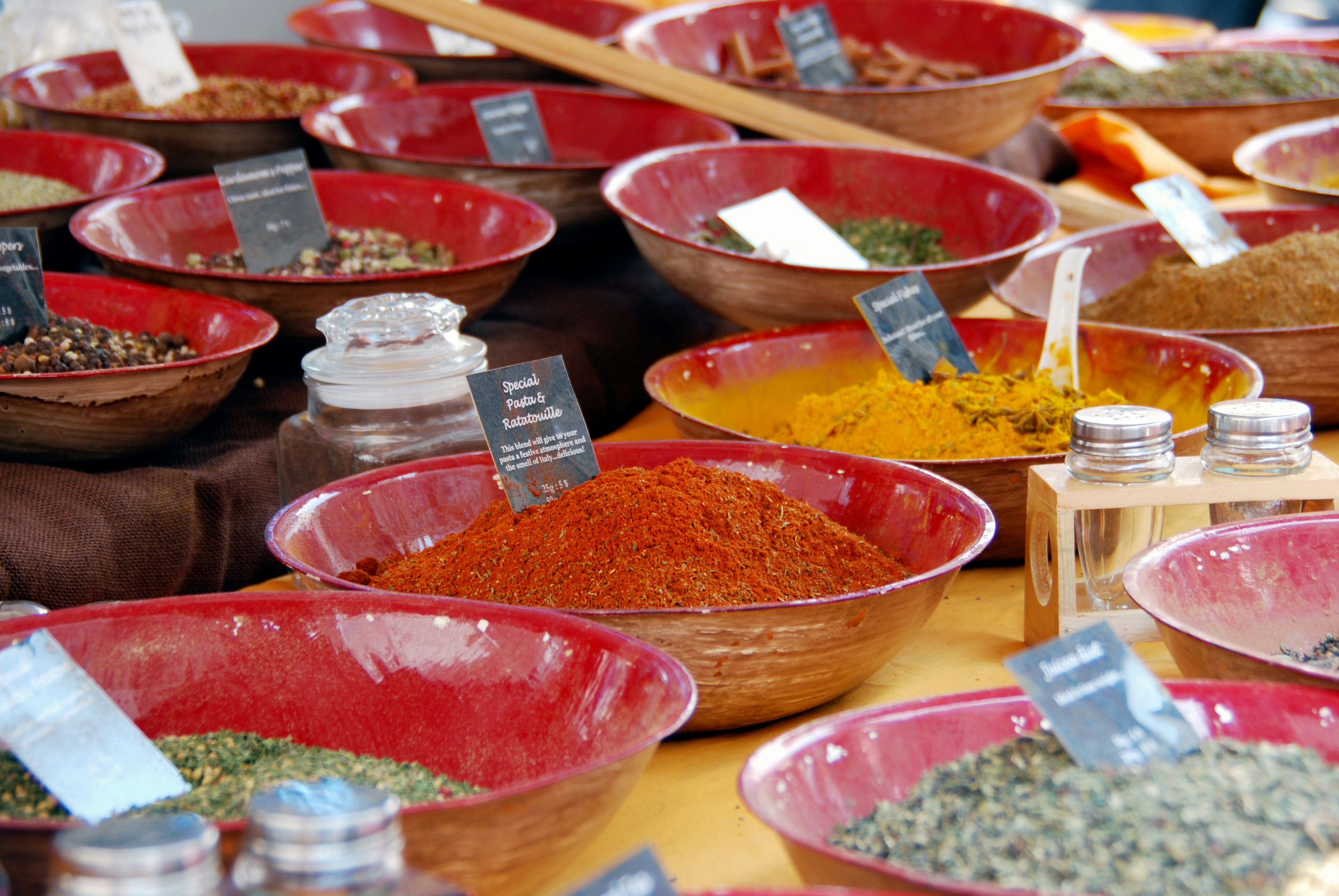 Spices market display