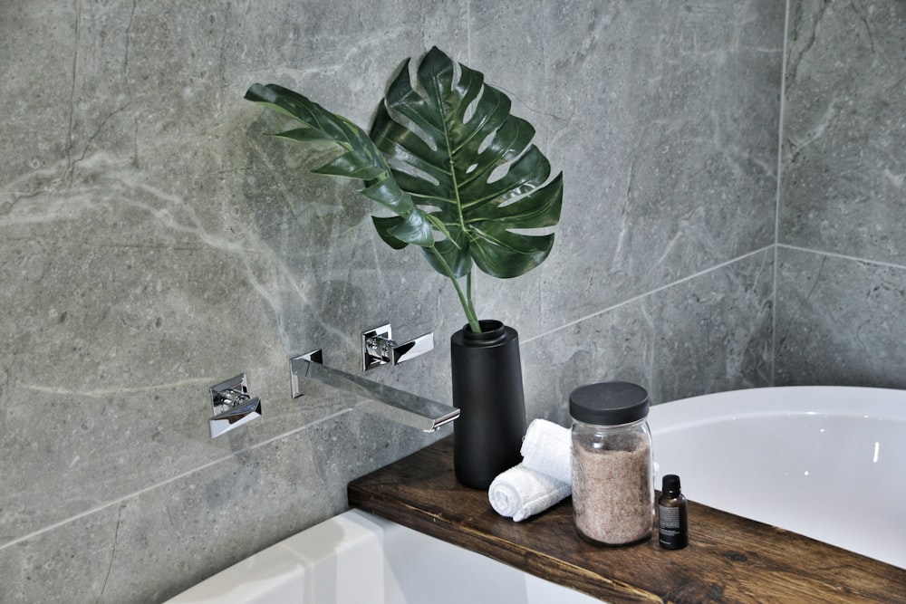 green plant on brown wooden table