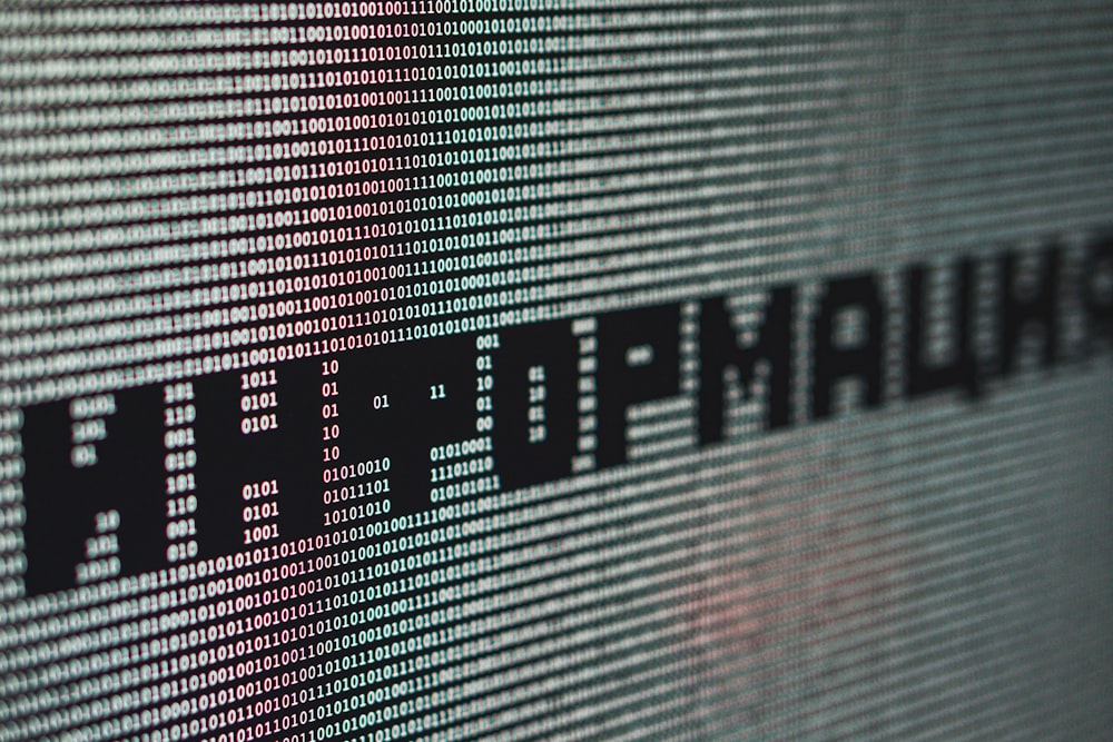 a close up of a computer screen with words on it