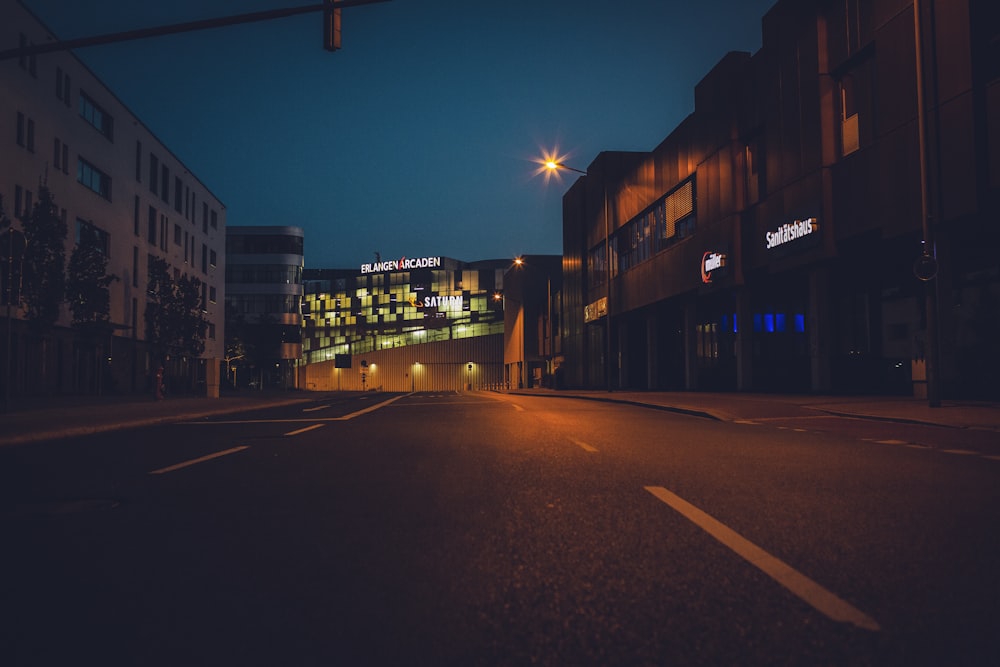 city buildings during night time