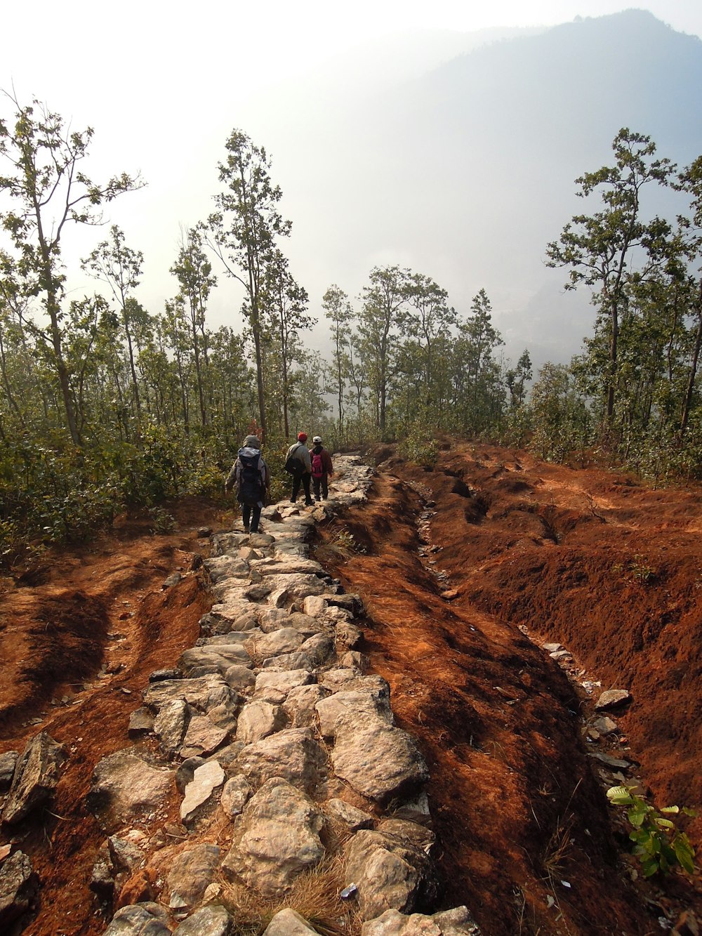 people hiking on brown rocky mountain during daytime