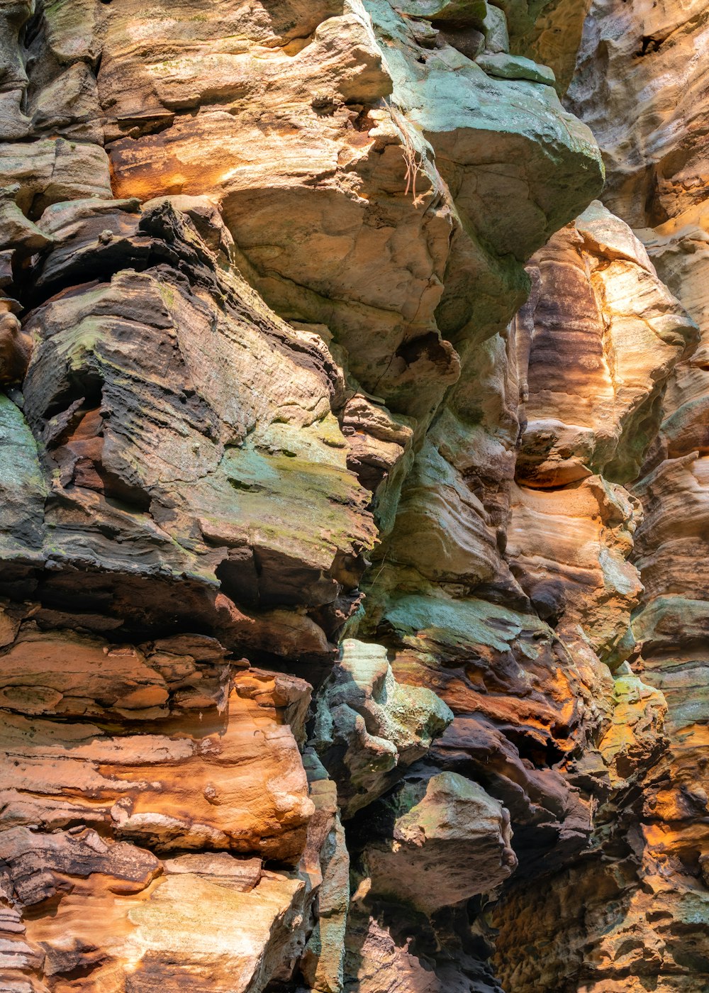 brown and gray rock formation