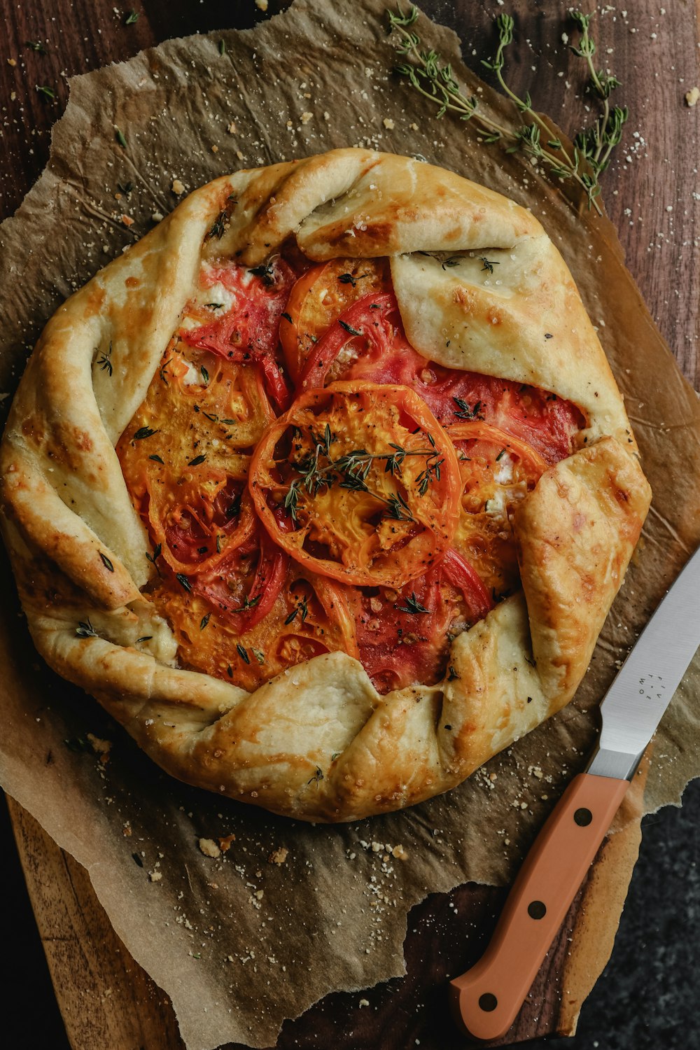 pizza on brown wooden tray