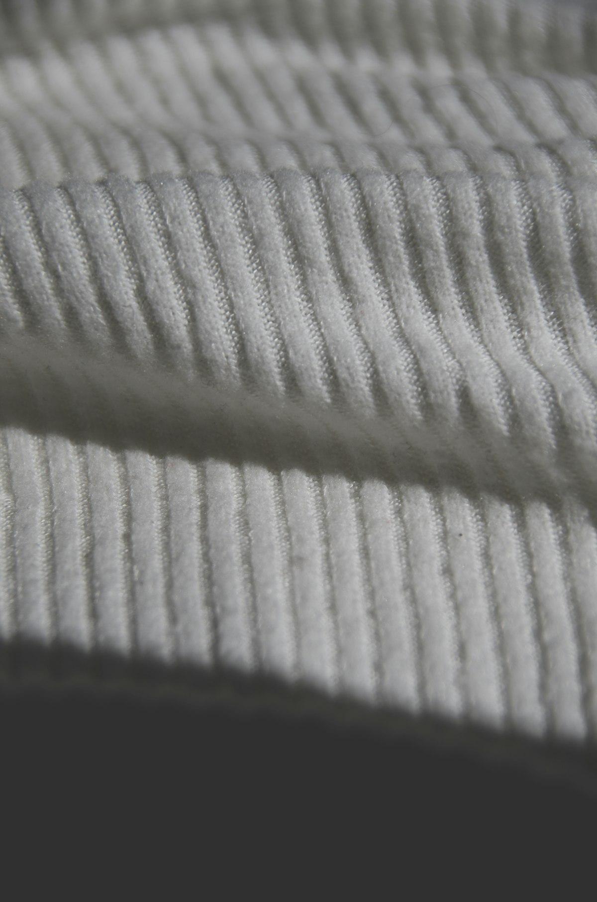 Textile blanc, gros plan