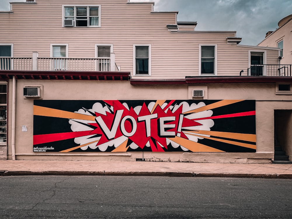 red and white wall graffiti