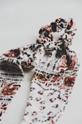 red white and black tribal print textile