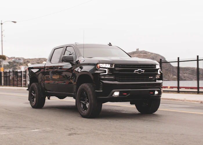 Black pickup truck