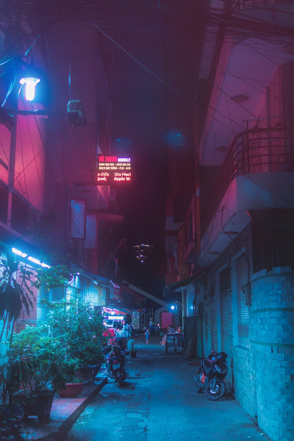 people walking on street during nighttime