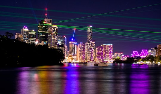 city skyline during night time in Brisbane City QLD Australia