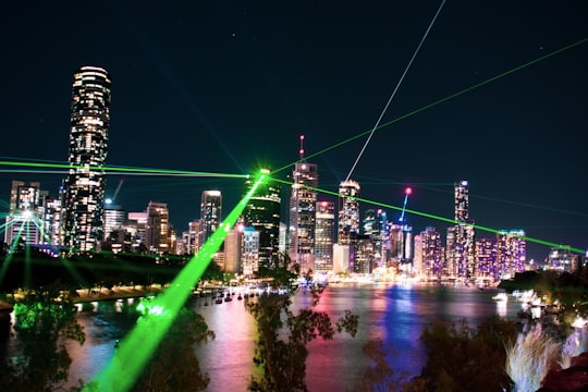 city skyline during night time in Brisbane City QLD Australia