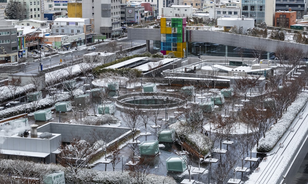 aerial view of city buildings during daytime