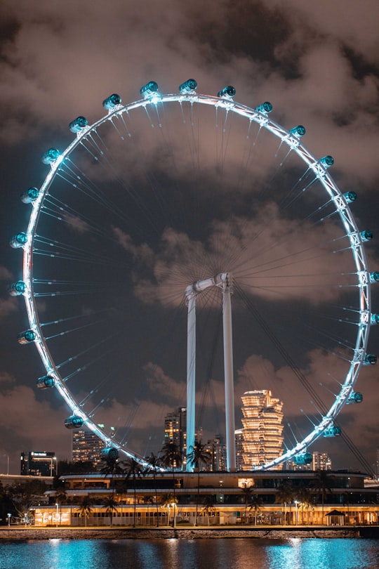 white and red ferris wheel in Singapore Flyer Singapore