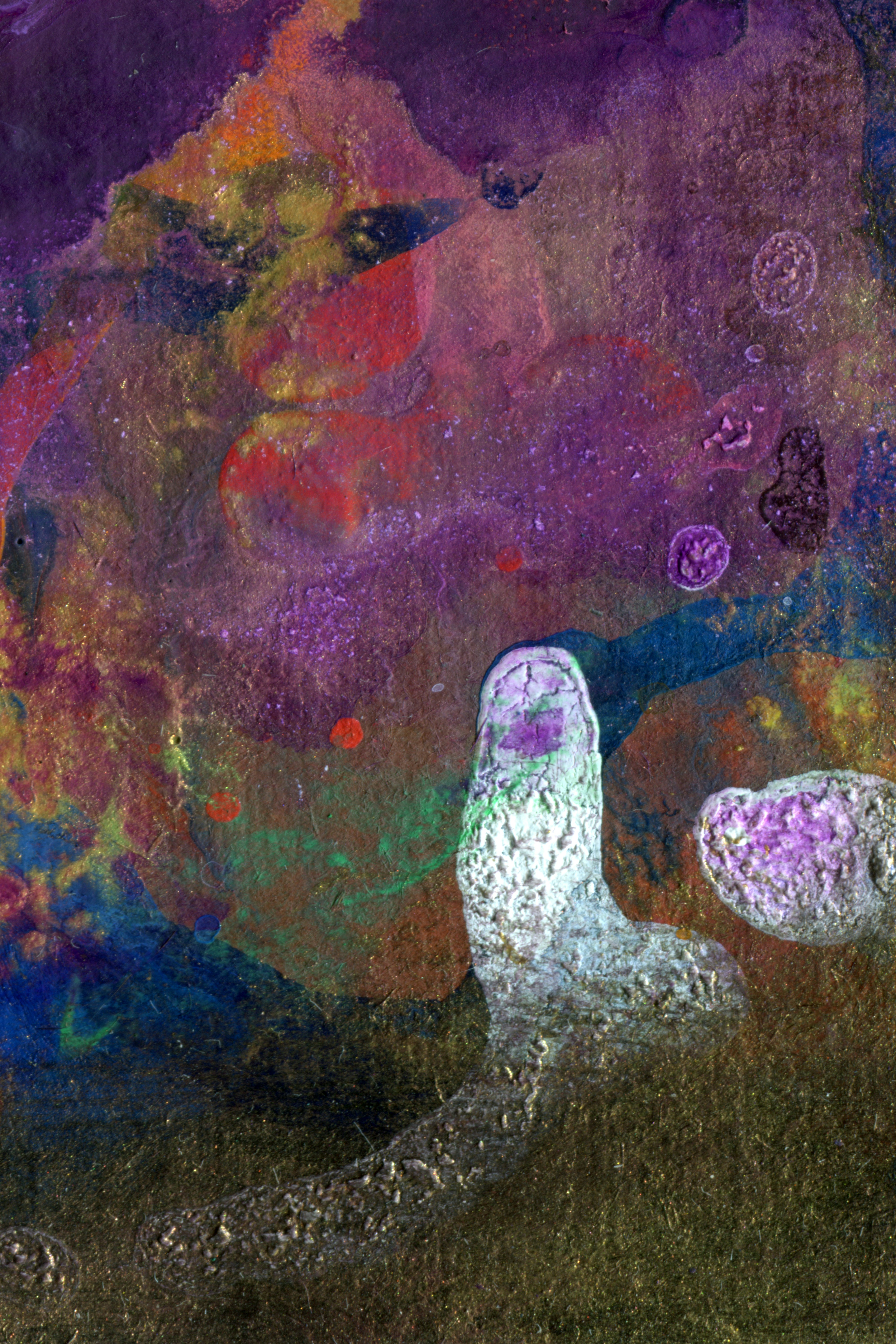 purple and blue abstract painting