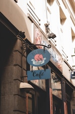 white and red UNKs coffee shop signage
