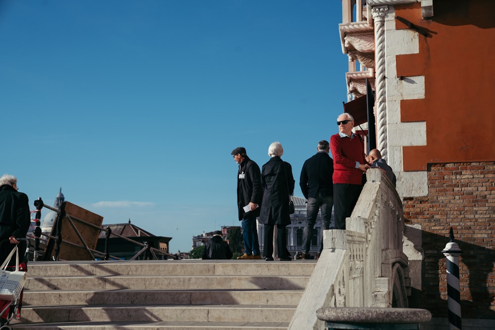 people walking on stairs during daytime