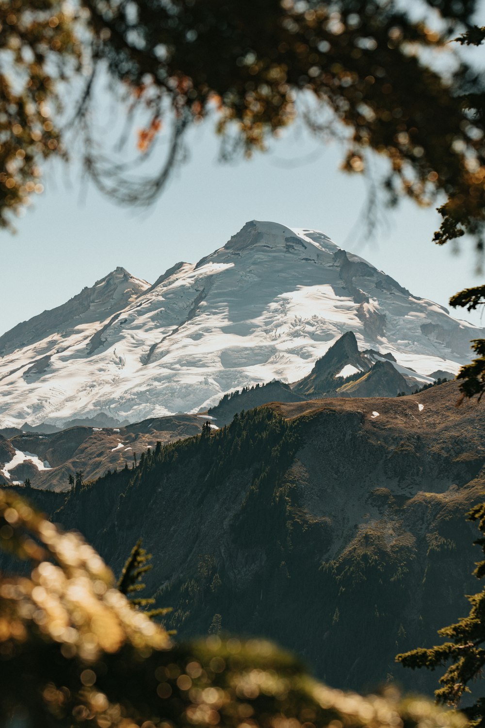 snow covered mountain during daytime