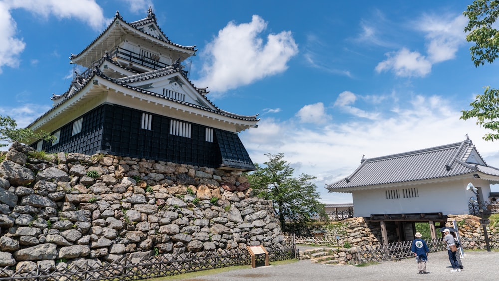 black and white house under blue sky during daytime