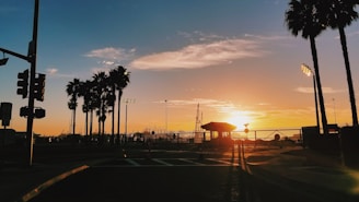 Sunset view over the gated entrance of Condominio Tucanes.