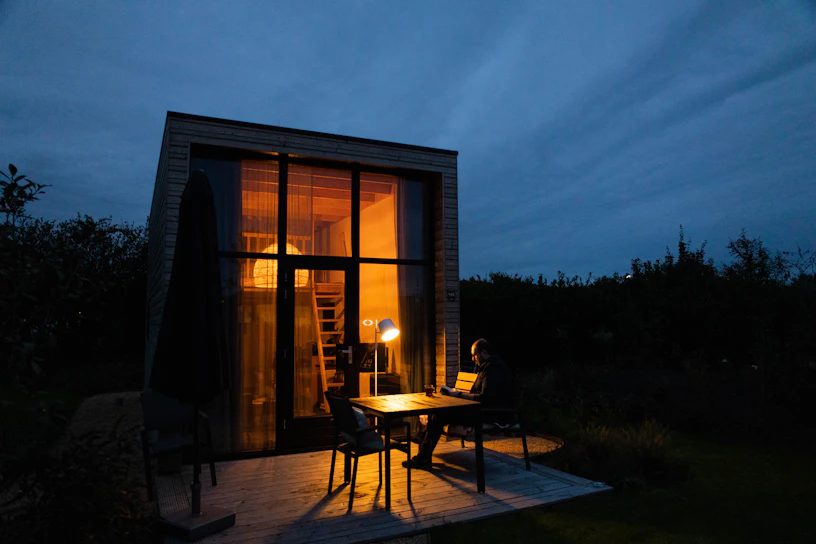 crossroad tiny homes and cabins open glass front