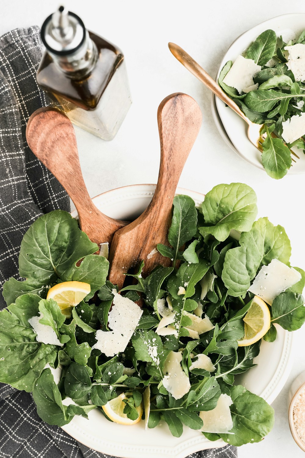 brown wooden spoon on green vegetable